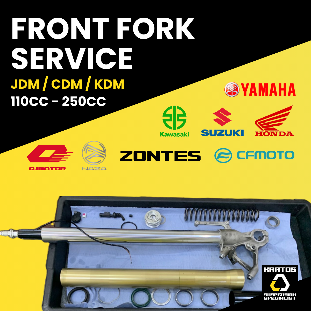 110cc-250cc Front Fork Service (JDM/CDM/KDM)