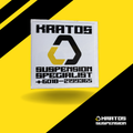 Kratos Suspension Stickers - White (6x6cm)
