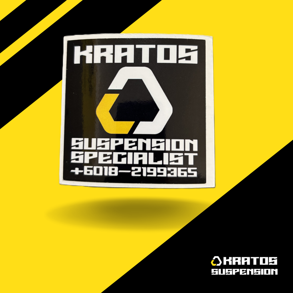 Kratos Suspension Stickers - Black (6x6cm)