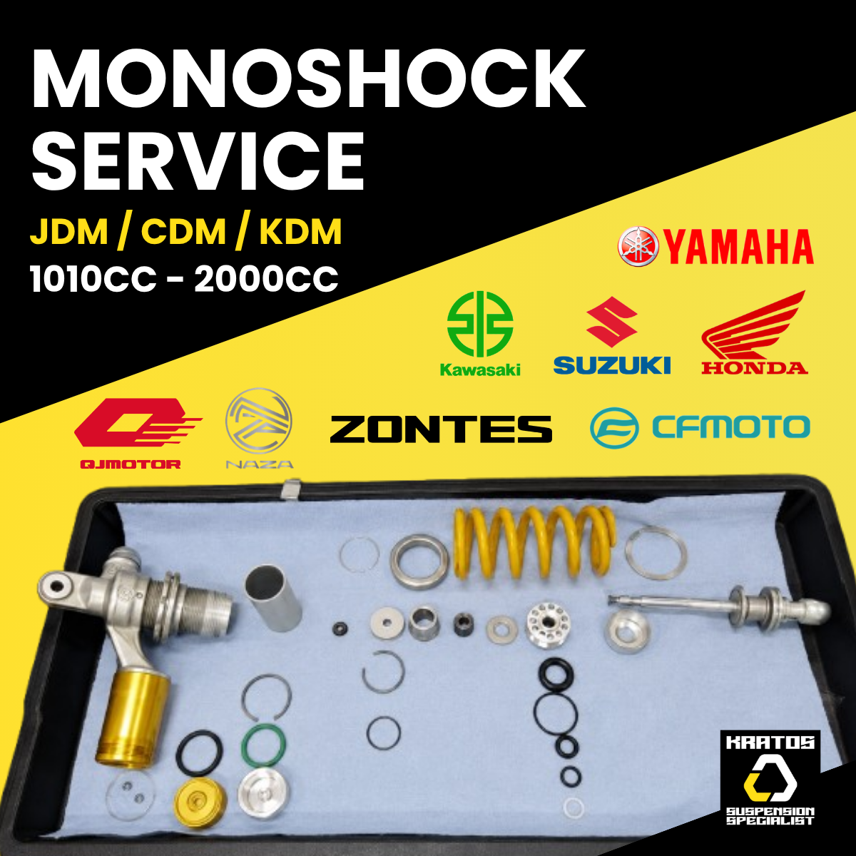 1010cc-2000cc Monoshock Service (JDM/CDM/KDM)